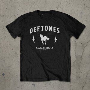 Deftones Sacramento CA Graphic Band Tee – Alternative Metal Black T-Shirt